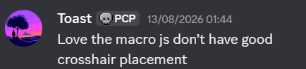 Discord vouch from a RogzX customer