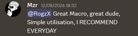 Discord vouch from a RogzX customer