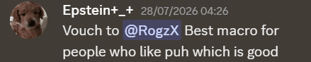 Discord vouch from a RogzX customer